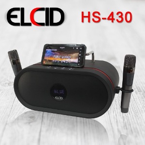 ELCID HS-430 충전식 블루투스 스피커 무선마이크 2개 힐링사운드